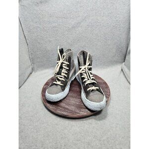 Converse Chuck Taylor All Star High-Top Sneakers  Gray & Black  Size 6.5  renew